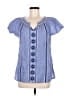 Talbots Blue Short Sleeve Blouse Size M - photo 1