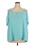 Torrid Teal 3/4 Sleeve Blouse Size 3X Plus (3) - photo 1