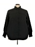 Unbranded Solid Black Long Sleeve Blouse Size XXL - photo 1