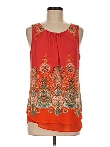 Rose + Olive Sleeveless Blouse (view 1)