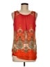 Rose + Olive 100% Polyester Orange Sleeveless Blouse Size M - photo 1