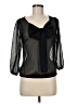 Zara Basic Black 3/4 Sleeve Blouse Size M - photo 1
