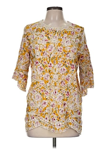 Solitaire 3/4 Sleeve Blouse (view 1)