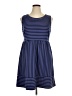 Daisy Fuentes Stripes Blue Casual Dress Size XL - photo 1