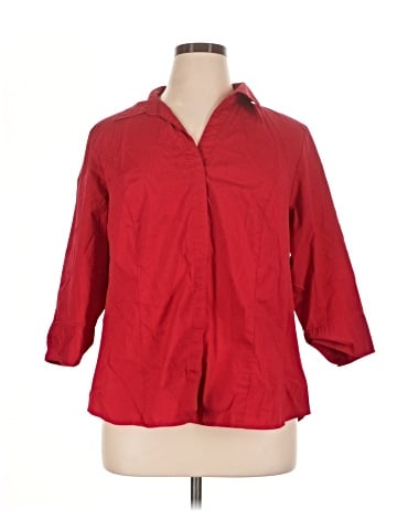 Riders by Lee 3/4 Sleeve Button-Down Shirt (view 1)
