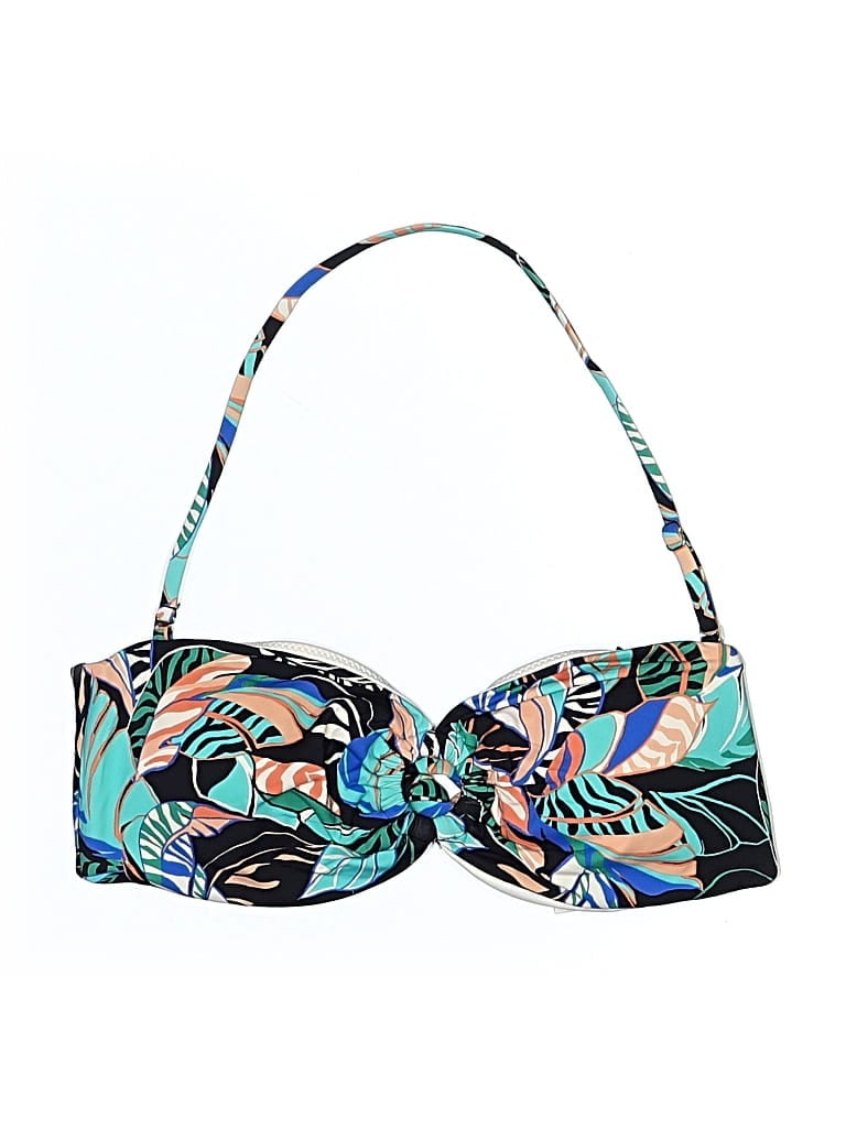 Pre-owned Red Carter Swimsuit Top Blue Print Pattern Swimwear