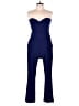 Express Color Block Blue Jumpsuit Size 10 - photo 1