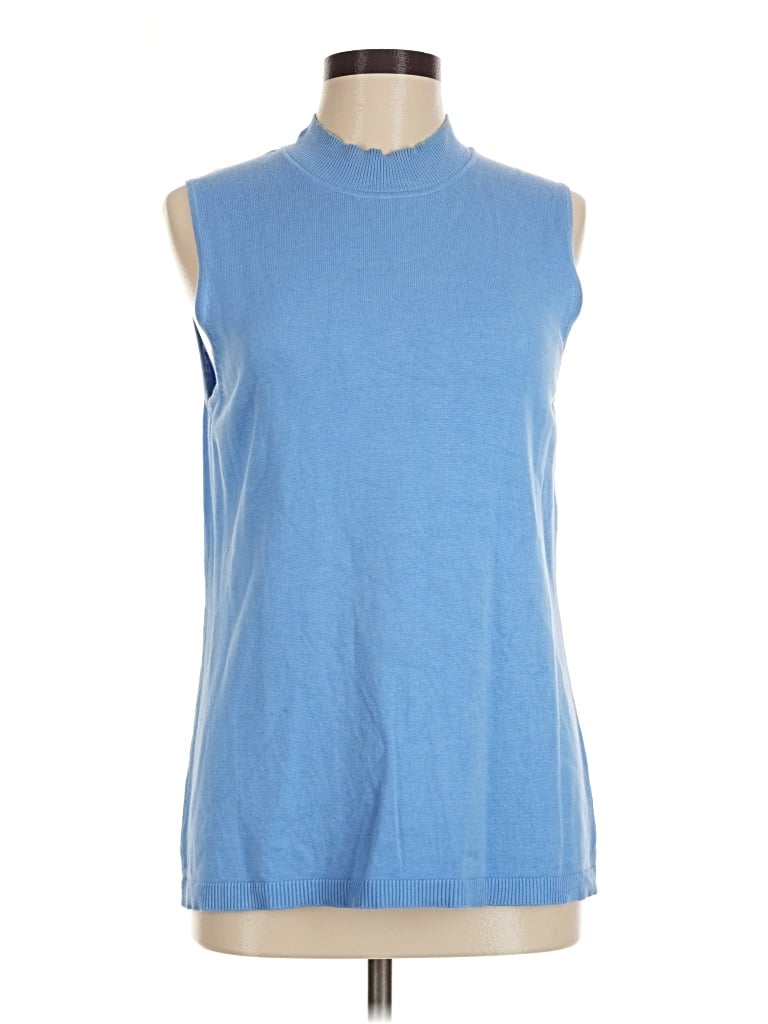 Pre-owned Coldwater Creek Sleeveless T-shirt In Blue