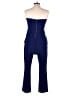 Express Color Block Blue Jumpsuit Size 10 - photo 2