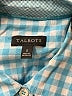 Talbots 100% Cotton Checkered-gingham Teal Long Sleeve Button-Down Shirt Size S - photo 7