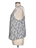 Joie 100% Silk Jacquard Blue Gray Sleeveless Silk Top Size L - photo 5