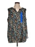 Cristina B. 100% Polyester Blue Sleeveless Blouse Size L - photo 1