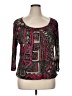 Ruby Rd. Burgundy 3/4 Sleeve Top Size XL - photo 1