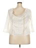 Unbranded Ivory 3/4 Sleeve Blouse Size XL (estimated) - photo 2