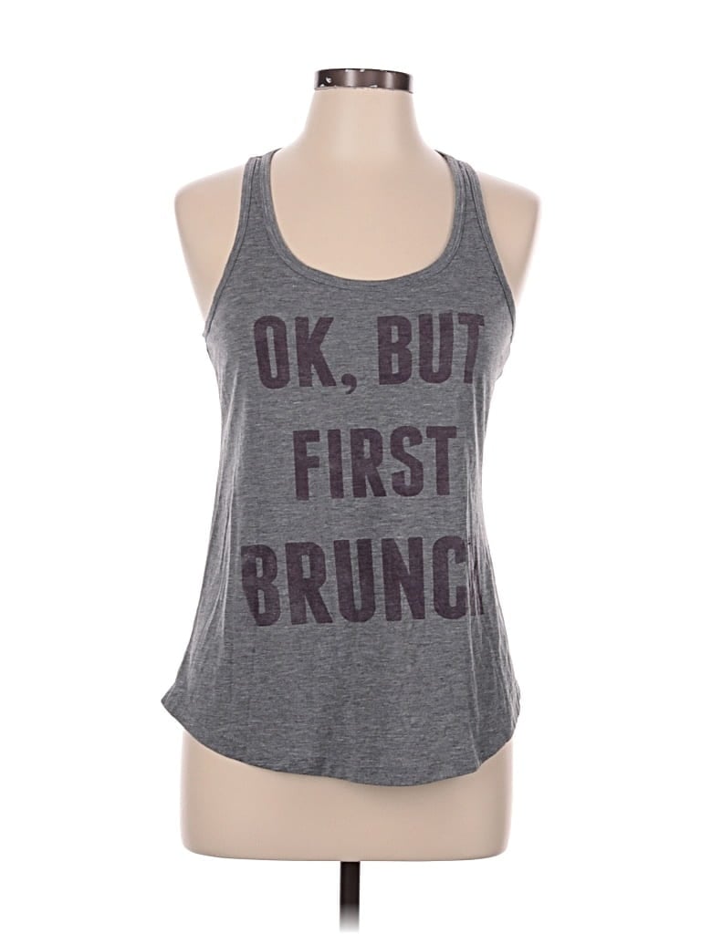 Pre-owned Fifth Sun Tank Top Gray Halter Neckline Tops