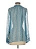 Aratta Silent Journey Stripes Blue Long Sleeve Blouse Size S - photo 2