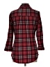 rue21 Plaid Burgundy 3/4 Sleeve Button-Down Shirt Size L (estimated) - photo 2