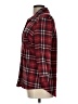 rue21 Plaid Burgundy 3/4 Sleeve Button-Down Shirt Size L (estimated) - photo 5