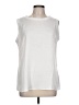 DKNY 100% Polyester White Sleeveless T-Shirt Size L - photo 1