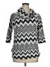 Sundays 100% Polyester Chevron-herringbone Silver Pullover Sweater Size XL (4) - photo 1