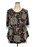 Stem & Vine Black 3/4 Sleeve Blouse Size 2X - photo 1