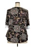 Stem & Vine Black 3/4 Sleeve Blouse Size 2X - photo 2