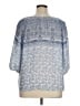 Como Blu 100% Rayon Blue 3/4 Sleeve Blouse Size XL - photo 2