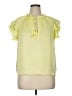 Steve Madden 100% Polyester Yellow Short Sleeve Blouse Size XL - photo 1