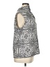 Ann Taylor LOFT 100% Polyester Silver Sleeveless Blouse Size XL - photo 4