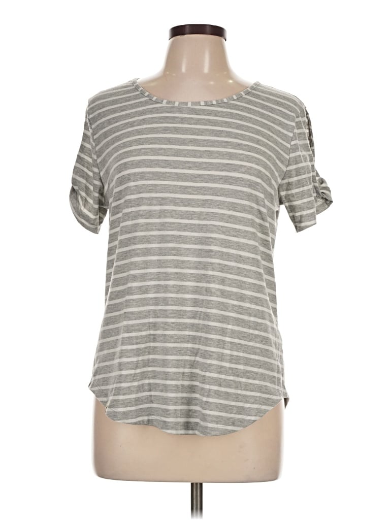 Pre-owned Simply Southern Short Sleeve T-shirt In Gray