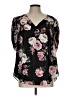 Torrid 100% Polyester Black 3/4 Sleeve Blouse Size Lg Plus (0) - photo 1