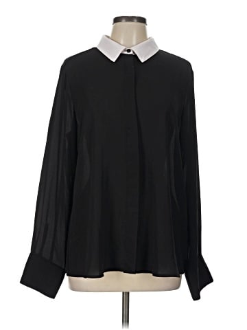 Karl Lagerfeld Paris Long Sleeve Blouse (view 1)