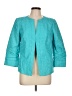 Coldwater Creek 100% Cotton Teal Blazer Size 10 - photo 1