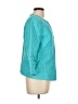Coldwater Creek 100% Cotton Teal Blazer Size 10 - photo 4