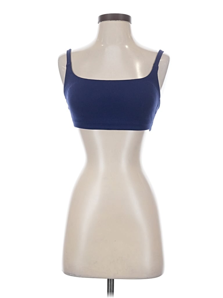 Pre-owned Vitality Tube Top Blue Strapless Neckline Tops