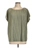 Purejill Green Short Sleeve Blouse Size L - photo 1