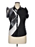 Unbranded 100% Polyester Graphic Black Short Sleeve Blouse Size XL - photo 1