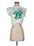 Micas Green White Short Sleeve Top Size S - photo 1