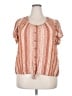 Como Blu 100% Rayon Orange Short Sleeve Henley Size 2X - photo 1