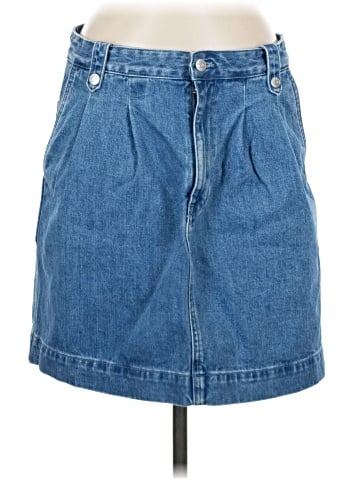 Madewell Denim Pleated Mini Skirt in Upton Wash (view 1)
