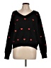 Unbranded 100% Polyester Hearts Black Pullover Sweater Size L - photo 1
