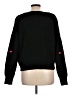 Unbranded 100% Polyester Hearts Black Pullover Sweater Size L - photo 2
