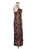 Endless Blu 100% Polyester Animal Print Brown Casual Dress Size M - photo 4