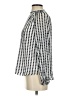 Ann Taylor 100% Polyester Houndstooth Silver Long Sleeve Blouse Size XS - photo 5