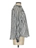 Ann Taylor 100% Polyester Houndstooth Silver Long Sleeve Blouse Size XS - photo 4