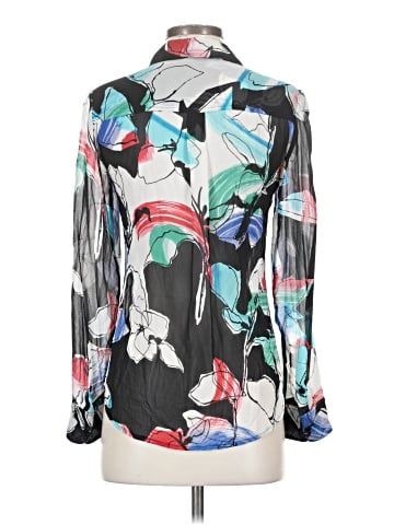 Per Se By Carlisle Long Sleeve Silk Top (view 2)
