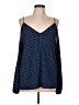 Crescent 100% Polyester Blue Sleeveless Blouse Size L - photo 1