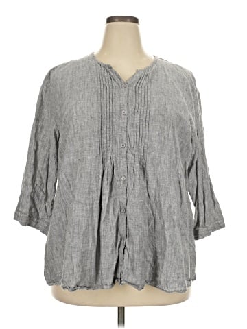 Ulla Popken 3/4 Sleeve Blouse (view 1)