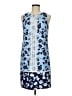 Eliza J Print Blue Casual Dress Size 8 - photo 1