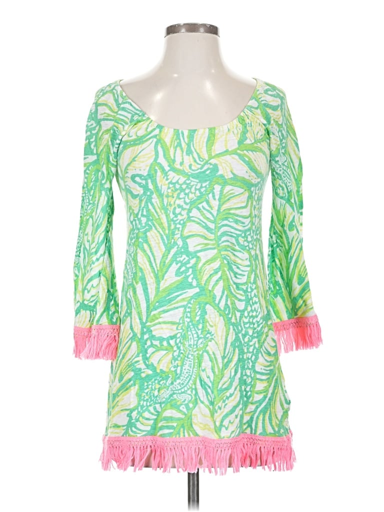 Lilly Pulitzer Cocktail Dress: Green Dresses - Used - Size X-Small